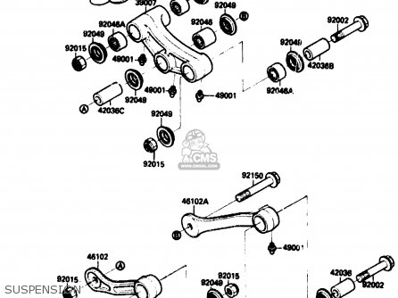 SUSPENSION - ZX1000B2 1989 EUROPE UK FR AR GR IT NR SD