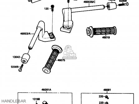 HANDLEBAR - ZX1000B2 1989 EUROPE UK FR AR GR IT NR SD