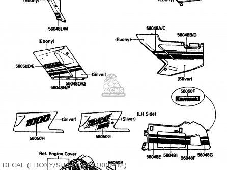 DECAL (EBONY/SILVER)(ZX1000-B2) - ZX1000B2 1989 EUROPE UK FR AR GR IT NR SD