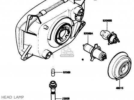 HEAD LAMP - ZX1000B2 1989 EUROPE UK FR AR GR IT NR SD