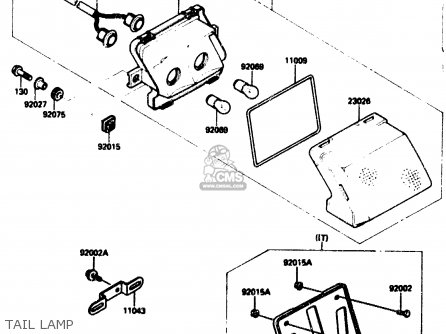 TAIL LAMP - ZX1000B2 1989 EUROPE UK FR AR GR IT NR SD