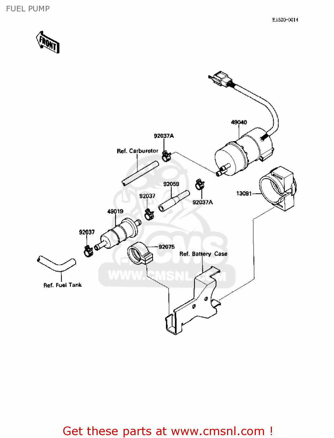 FUEL PUMP ZX1000B2 ZX10 1989 USA CALIFORNIA CANADA