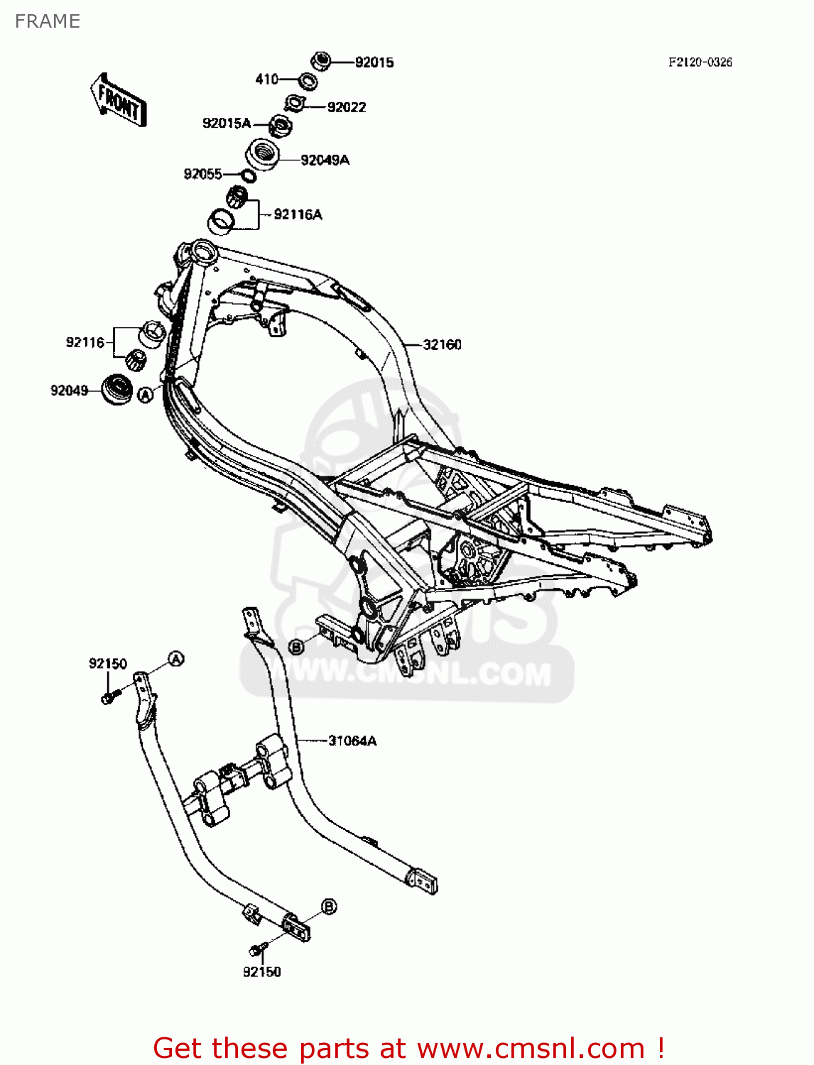 FRAME ZX1000B2 ZX10 1989 USA CALIFORNIA CANADA