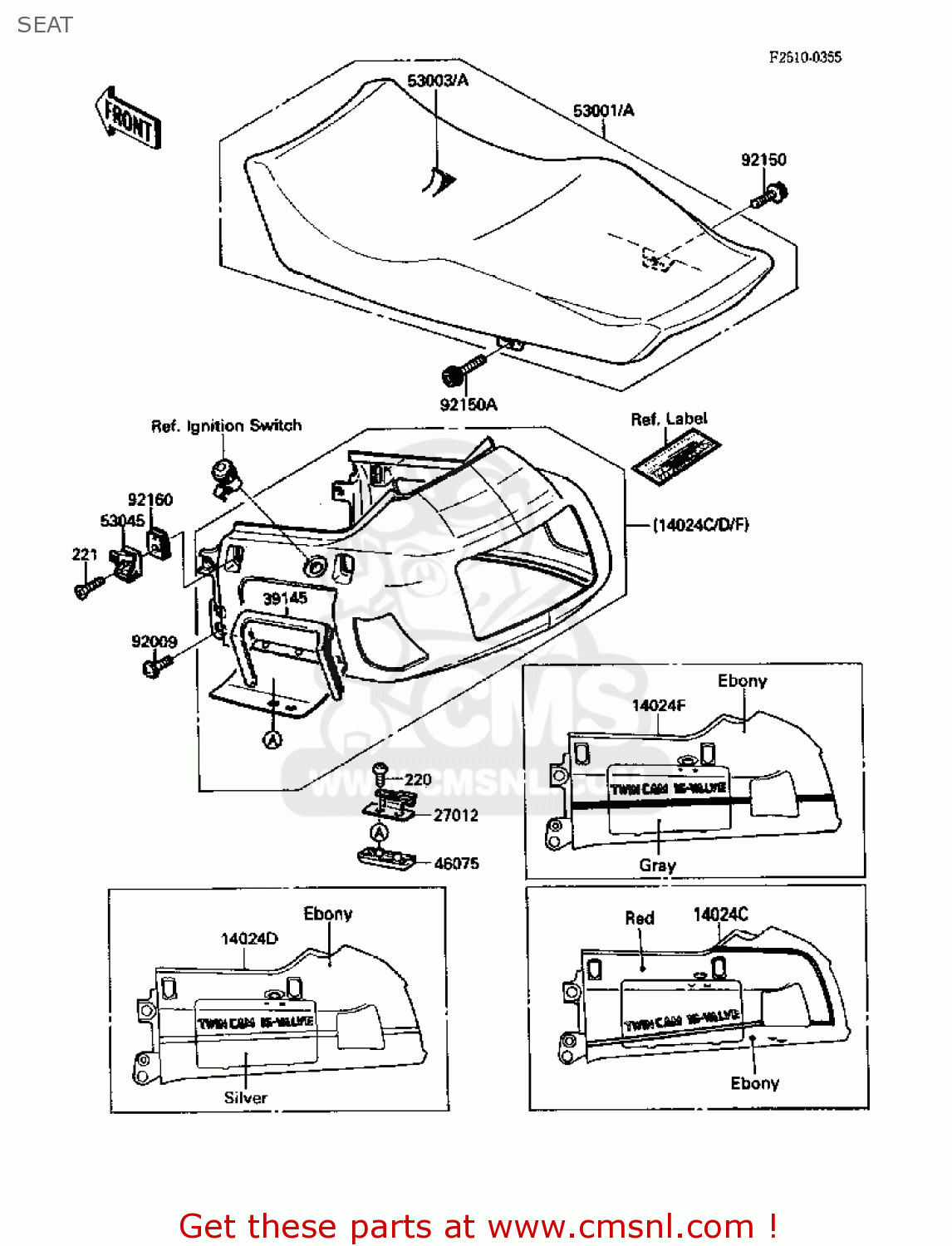 SEAT ZX1000B2 ZX10 1989 USA CALIFORNIA CANADA