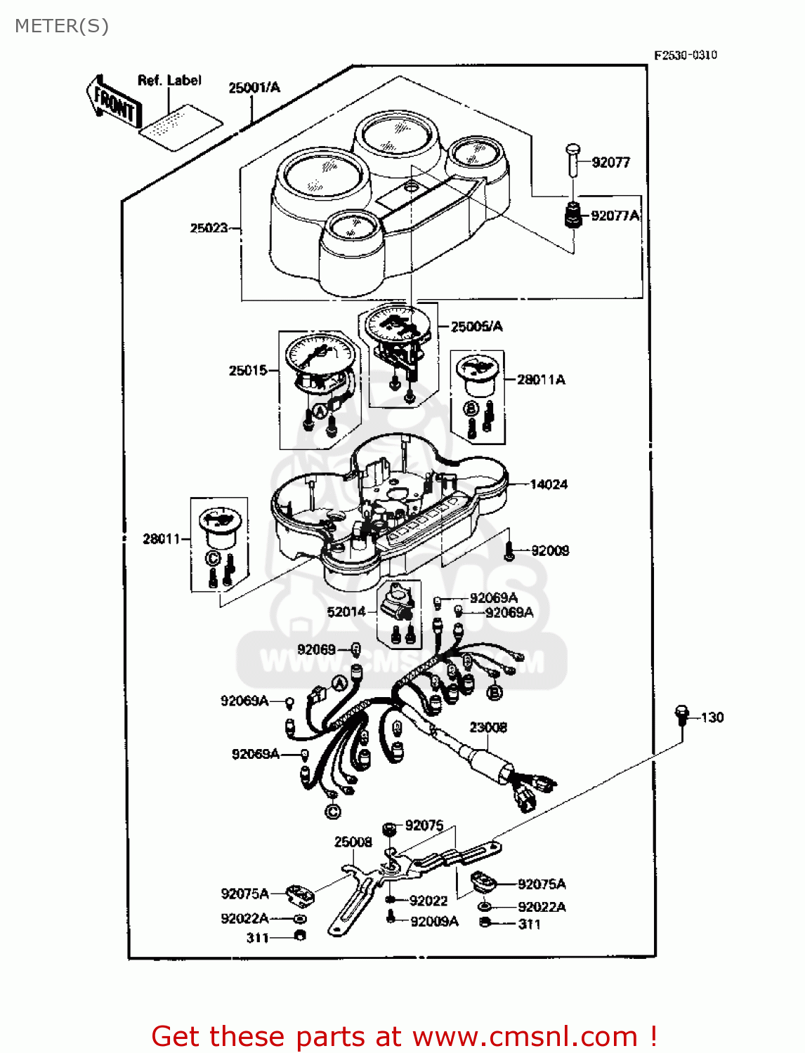 METER(S) ZX1000B2 ZX10 1989 USA CALIFORNIA CANADA