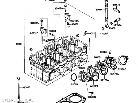 CYLINDER HEAD - ZX1000B2 ZX10 1989 USA CALIFORNIA CANADA