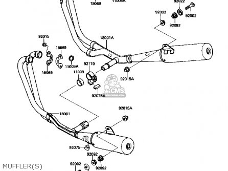 MUFFLER(S) - ZX1000B2 ZX10 1989 USA CALIFORNIA CANADA