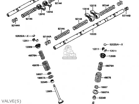 VALVE(S) - ZX1000B2 ZX10 1989 USA CALIFORNIA CANADA