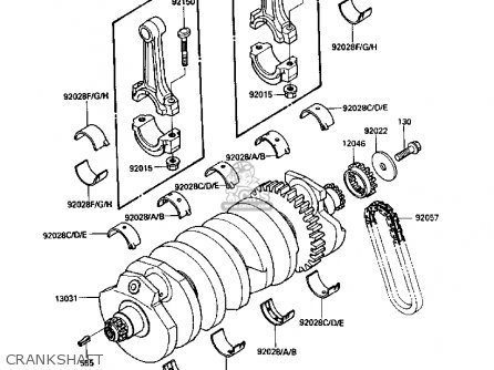 CRANKSHAFT - ZX1000B2 ZX10 1989 USA CALIFORNIA CANADA