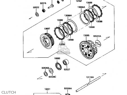 CLUTCH - ZX1000B2 ZX10 1989 USA CALIFORNIA CANADA