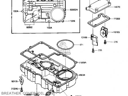 BREATHER COVER/OIL PAN - ZX1000B2 ZX10 1989 USA CALIFORNIA CANADA
