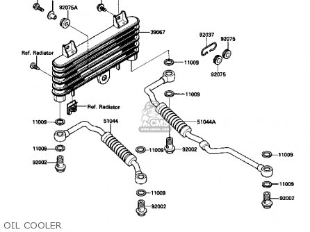 OIL COOLER - ZX1000B2 ZX10 1989 USA CALIFORNIA CANADA