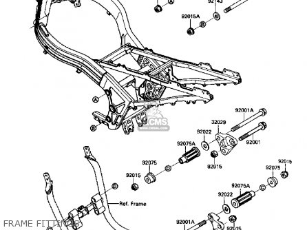 FRAME FITTINGS - ZX1000B2 ZX10 1989 USA CALIFORNIA CANADA