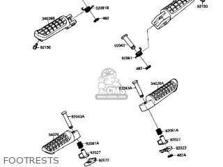 FOOTRESTS - ZX1000B2 ZX10 1989 USA CALIFORNIA CANADA
