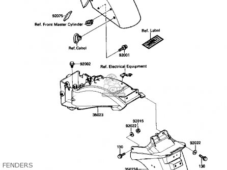 FENDERS - ZX1000B2 ZX10 1989 USA CALIFORNIA CANADA