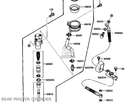 REAR MASTER CYLINDER - ZX1000B2 ZX10 1989 USA CALIFORNIA CANADA