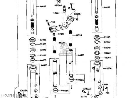 FRONT FORK - ZX1000B2 ZX10 1989 USA CALIFORNIA CANADA