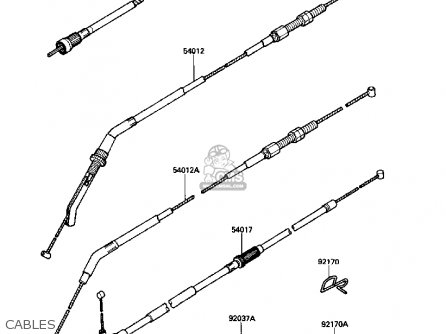 CABLES - ZX1000B2 ZX10 1989 USA CALIFORNIA CANADA