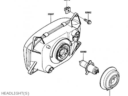 HEADLIGHT(S) - ZX1000B2 ZX10 1989 USA CALIFORNIA CANADA