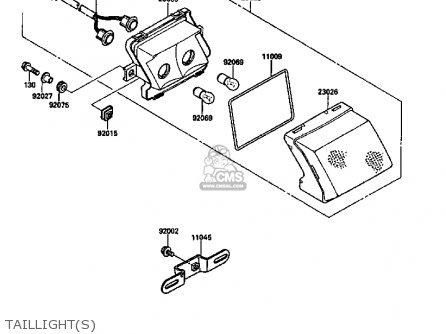 TAILLIGHT(S) - ZX1000B2 ZX10 1989 USA CALIFORNIA CANADA