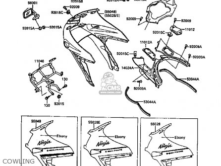 COWLING - ZX1000B2 ZX10 1989 USA CALIFORNIA CANADA