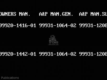 Publications - ZX1000B2 ZX10 1989 USA CALIFORNIA CANADA