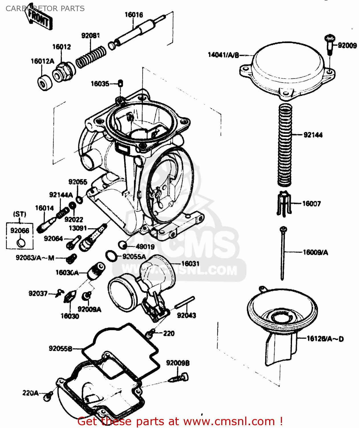 CARBURETOR PARTS ZX1000B3 1990 EUROPE UK GR NR SD