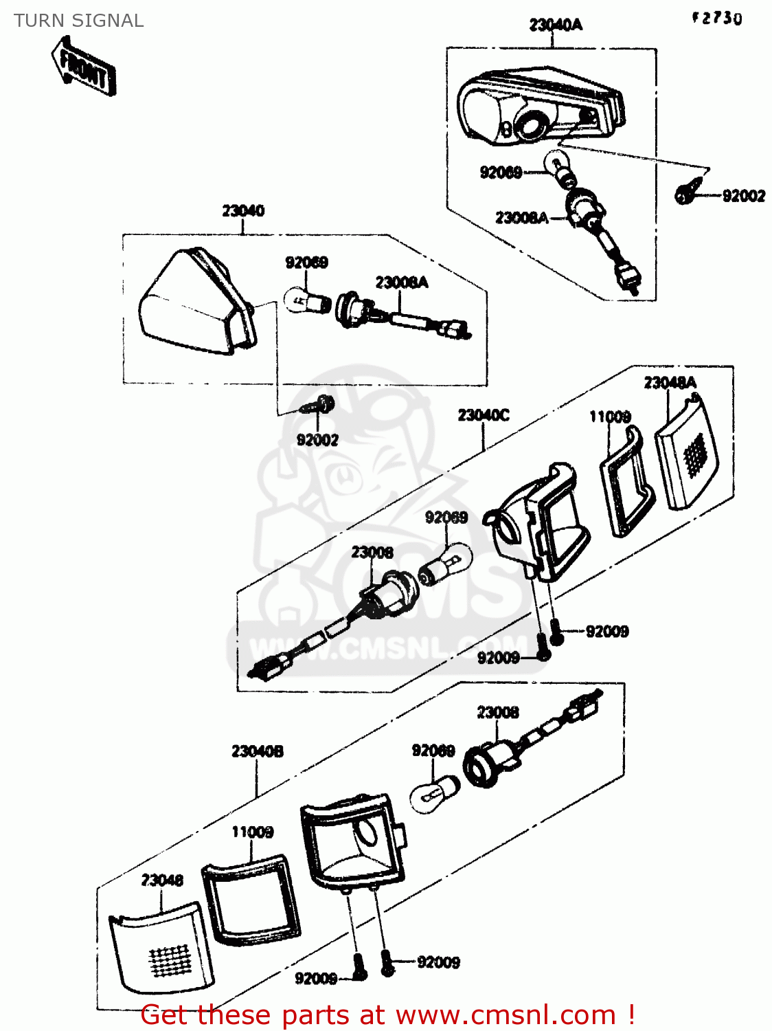 TURN SIGNAL ZX1000B3 1990 EUROPE UK GR NR SD
