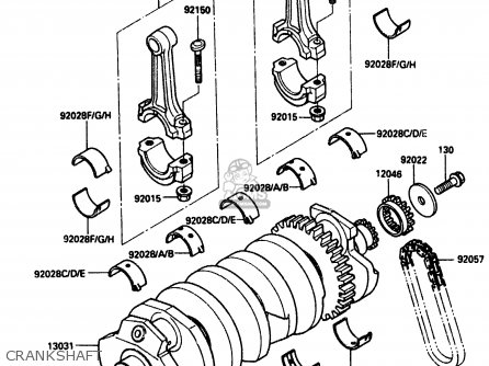 CRANKSHAFT - ZX1000B3 1990 EUROPE UK GR NR SD