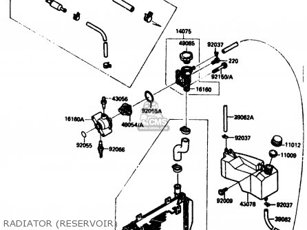 RADIATOR (RESERVOIR) - ZX1000B3 1990 EUROPE UK GR NR SD