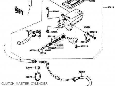 CLUTCH MASTER CYLINDER - ZX1000B3 1990 EUROPE UK GR NR SD