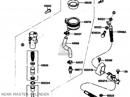 REAR MASTER CYLINDER - ZX1000B3 1990 EUROPE UK GR NR SD