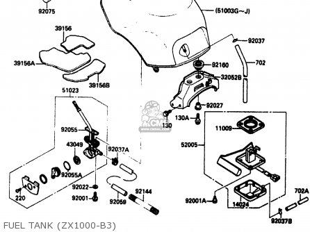 FUEL TANK (ZX1000-B3) - ZX1000B3 1990 EUROPE UK GR NR SD