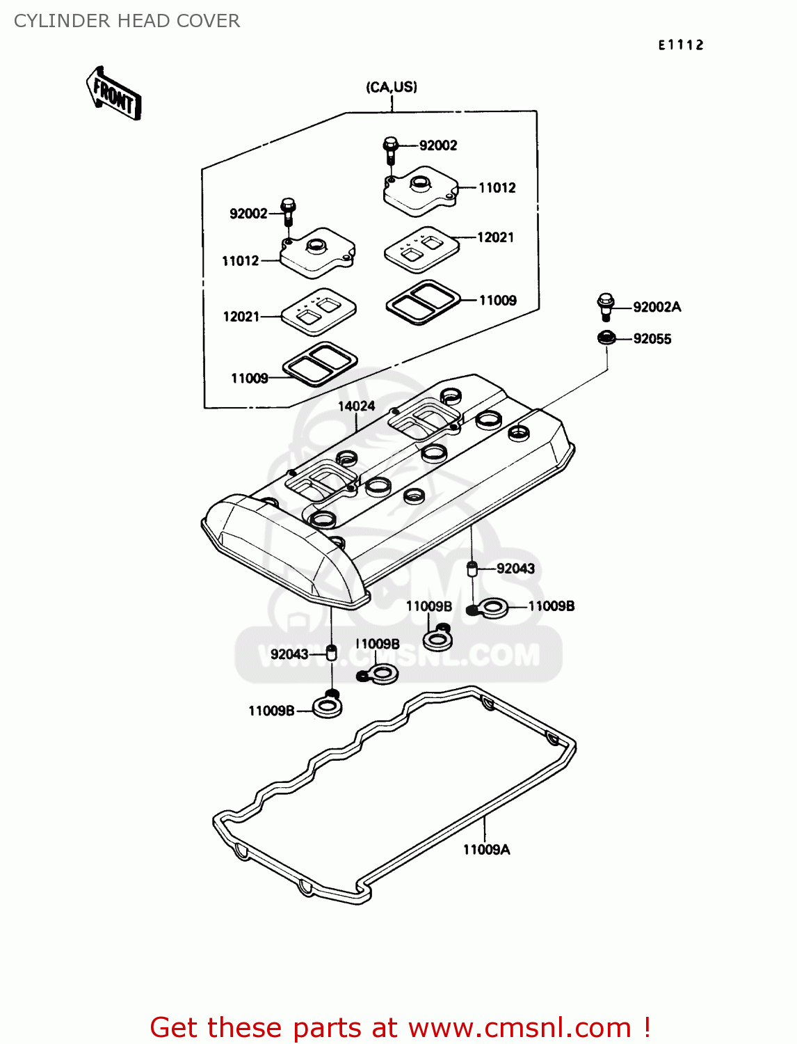 CYLINDER HEAD COVER ZX1000B3 ZX10 1990 USA CALIFORNIA