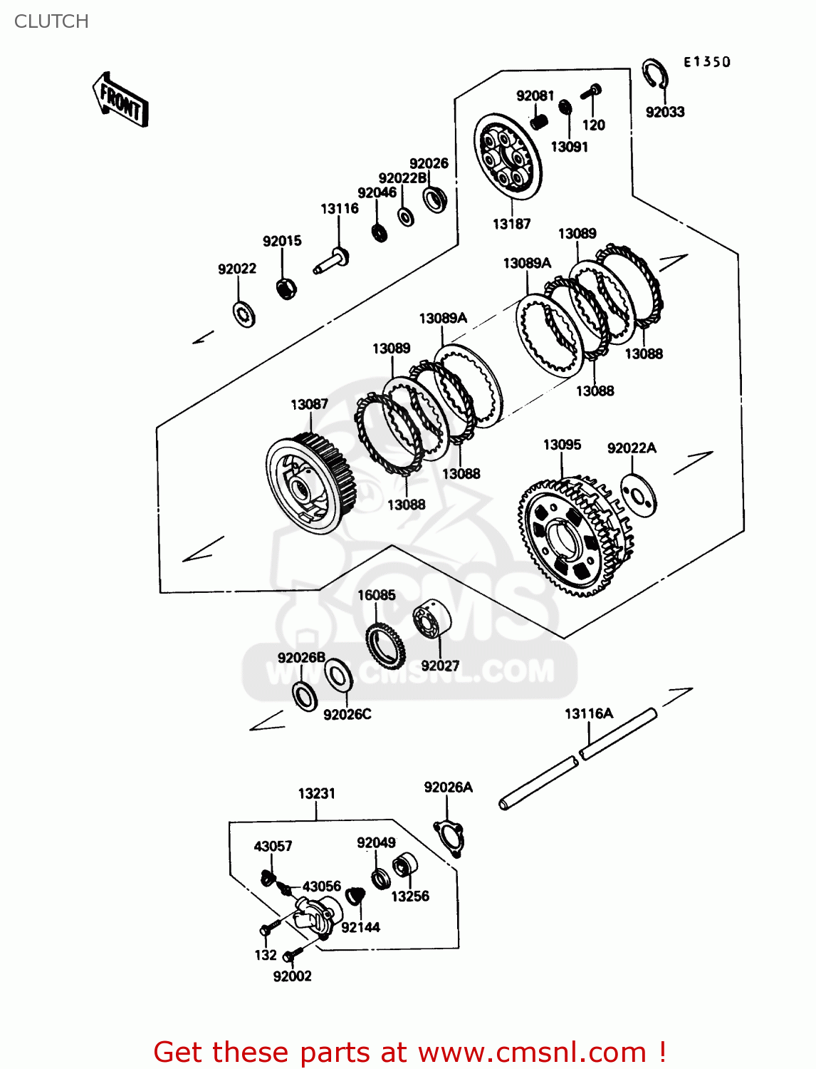 CLUTCH ZX1000B3 ZX10 1990 USA CALIFORNIA