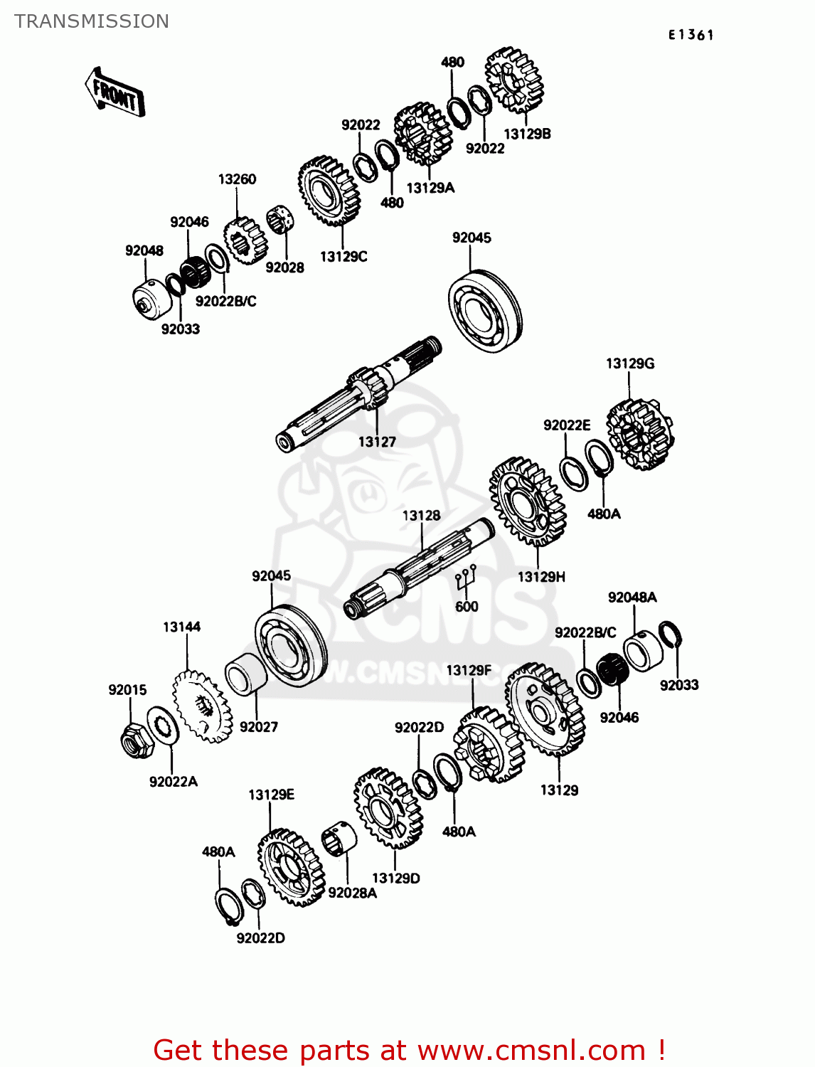 TRANSMISSION ZX1000B3 ZX10 1990 USA CALIFORNIA