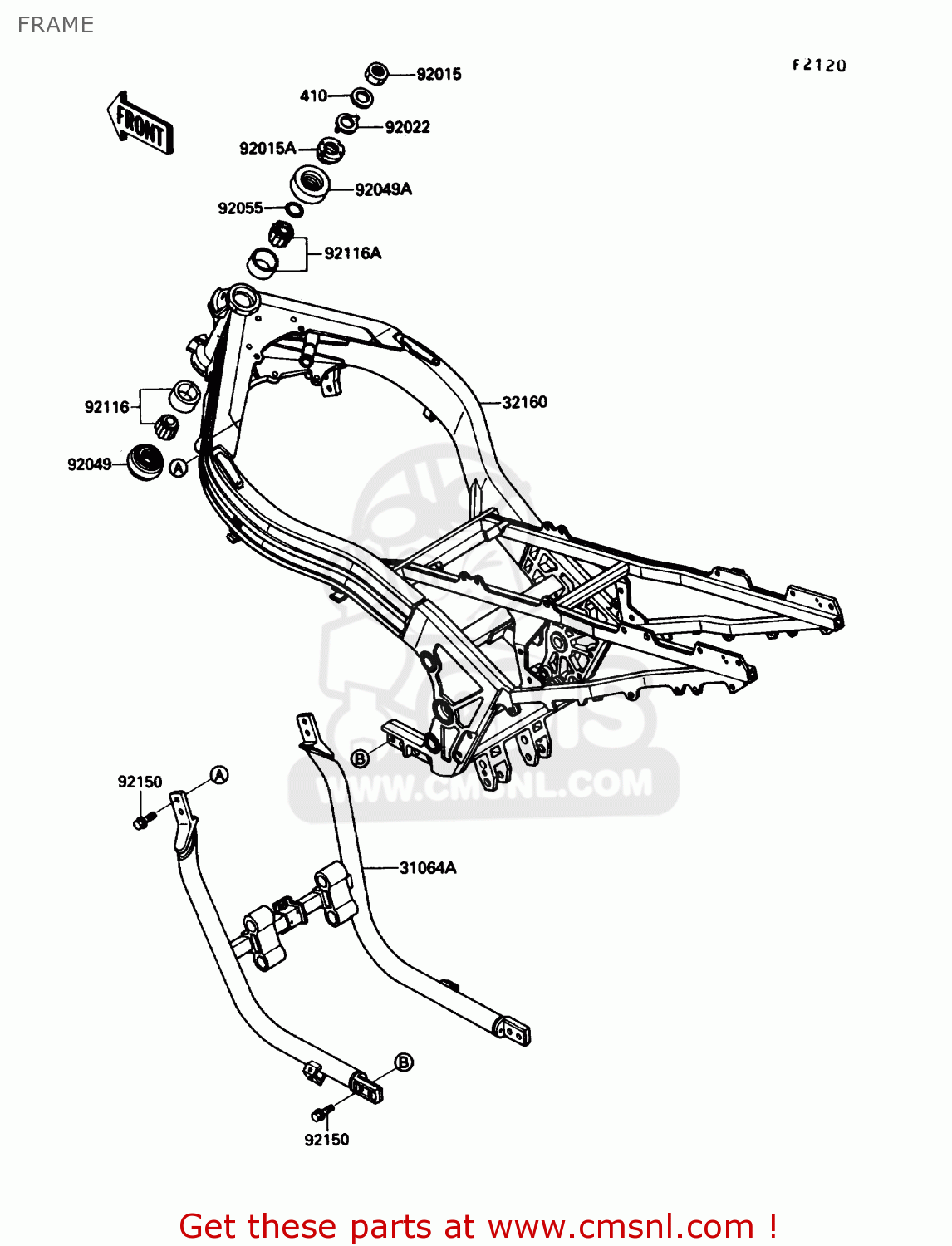 FRAME ZX1000B3 ZX10 1990 USA CALIFORNIA