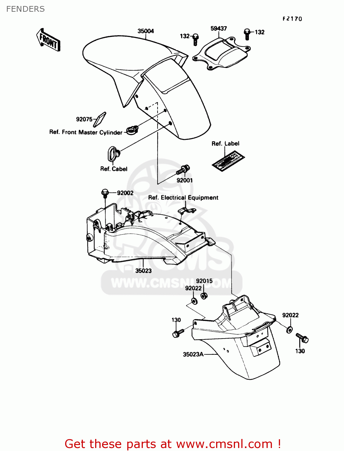 FENDERS ZX1000B3 ZX10 1990 USA CALIFORNIA
