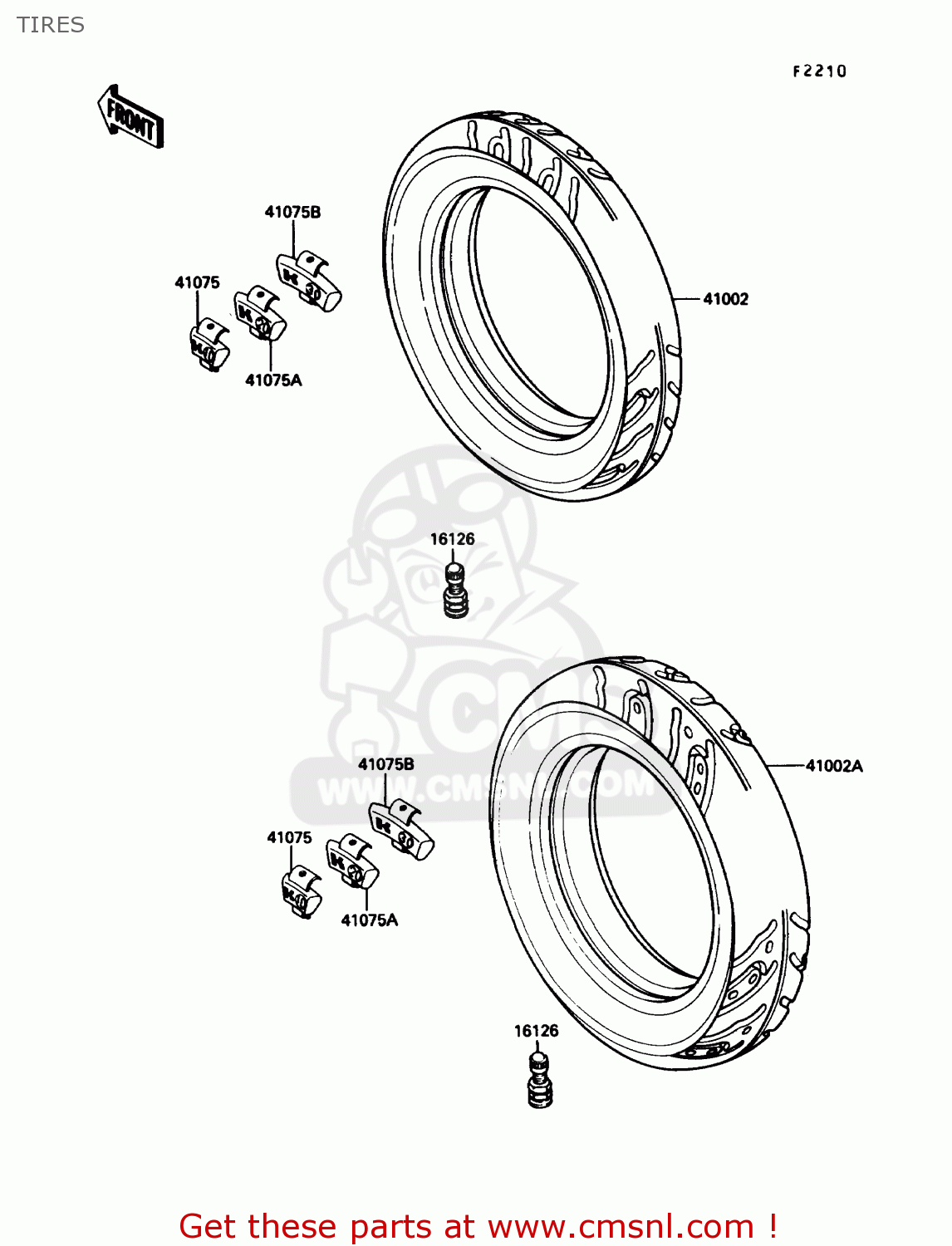TIRES ZX1000B3 ZX10 1990 USA CALIFORNIA