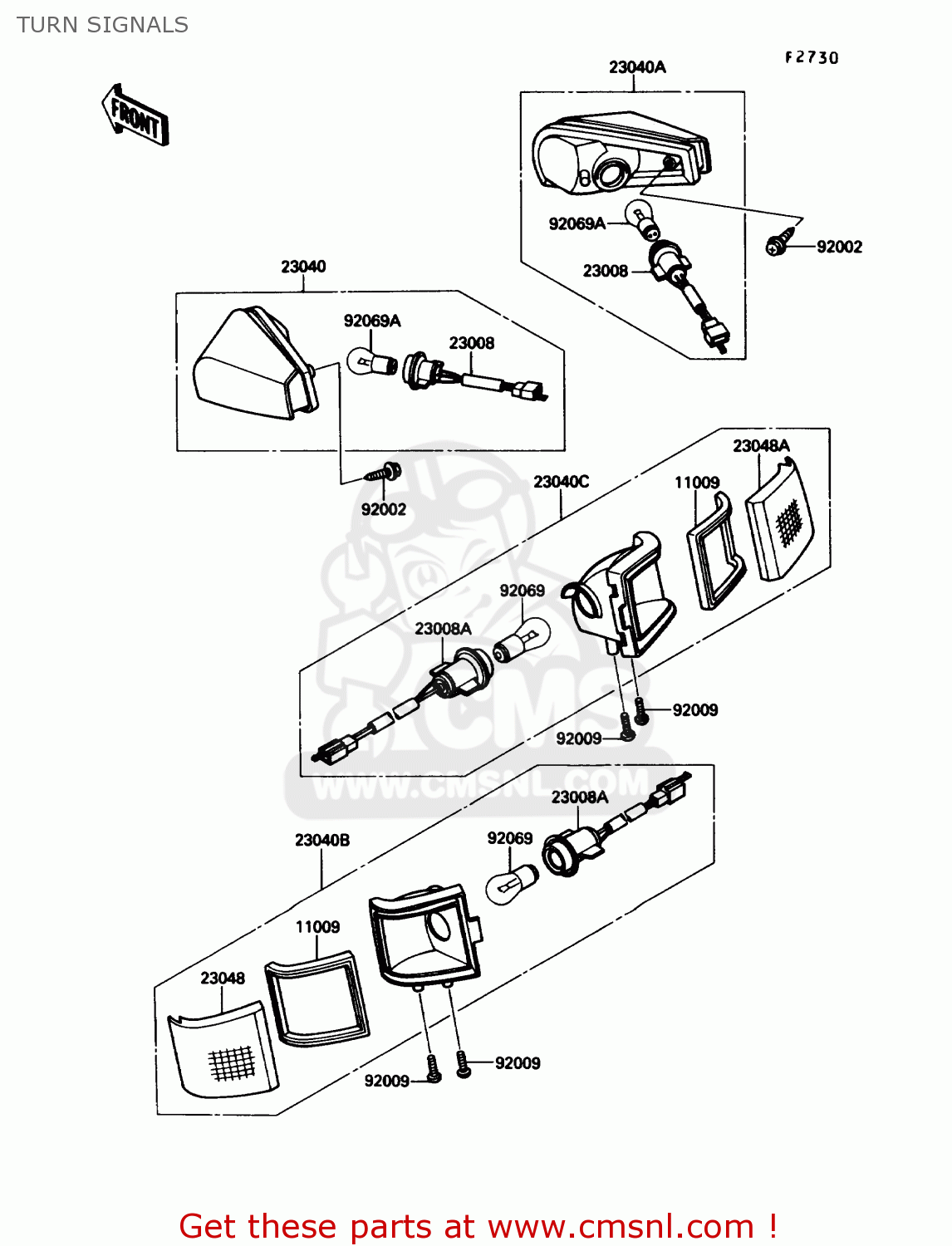 TURN SIGNALS ZX1000B3 ZX10 1990 USA CALIFORNIA