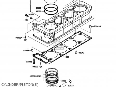 CYLINDER/PISTON(S) - ZX1000B3 ZX10 1990 USA CALIFORNIA