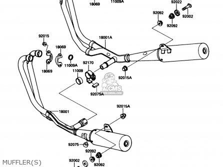 MUFFLER(S) - ZX1000B3 ZX10 1990 USA CALIFORNIA