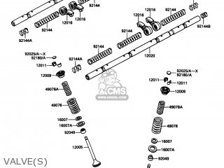 VALVE(S) - ZX1000B3 ZX10 1990 USA CALIFORNIA