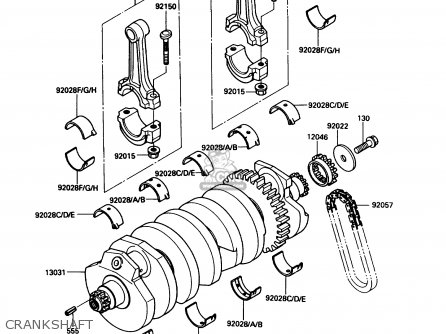CRANKSHAFT - ZX1000B3 ZX10 1990 USA CALIFORNIA