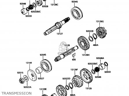 TRANSMISSION - ZX1000B3 ZX10 1990 USA CALIFORNIA