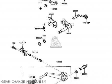 GEAR CHANGE MECHANISM - ZX1000B3 ZX10 1990 USA CALIFORNIA