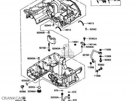 CRANKCASE - ZX1000B3 ZX10 1990 USA CALIFORNIA