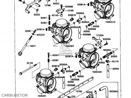 CARBURETOR - ZX1000B3 ZX10 1990 USA CALIFORNIA
