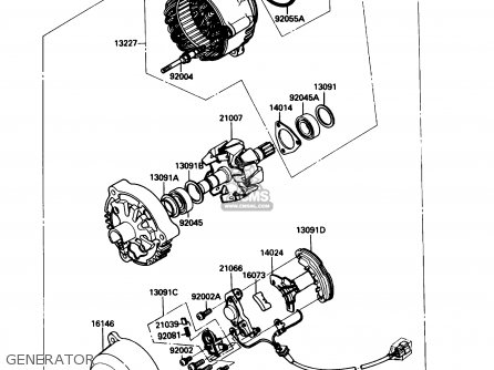 GENERATOR - ZX1000B3 ZX10 1990 USA CALIFORNIA