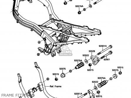 FRAME FITTINGS - ZX1000B3 ZX10 1990 USA CALIFORNIA